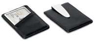 Business card holder with money clip