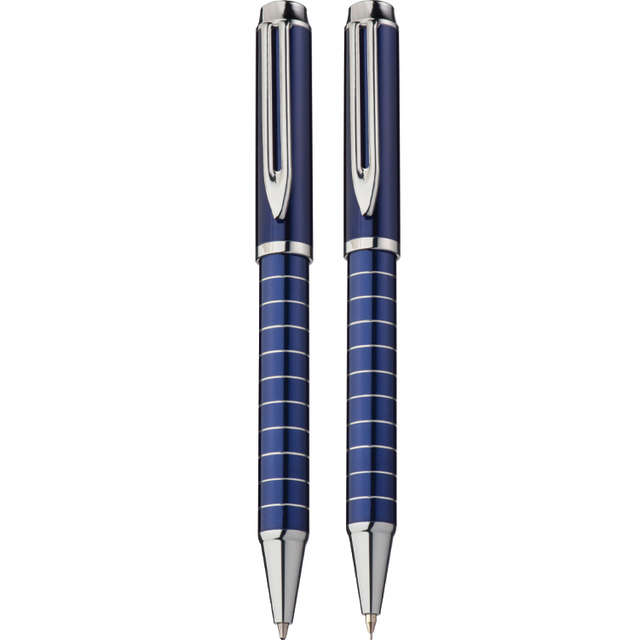 Chic metal pen set - blue (12726)