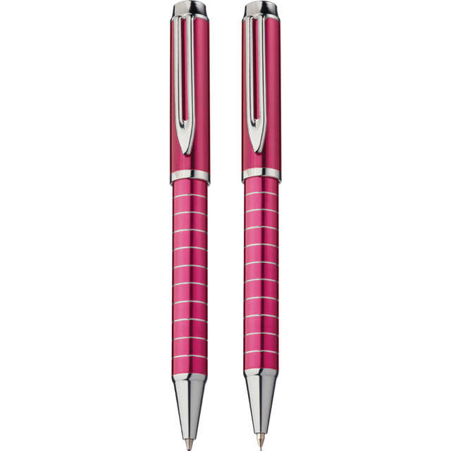 Chic metal pen set - pink (12726)