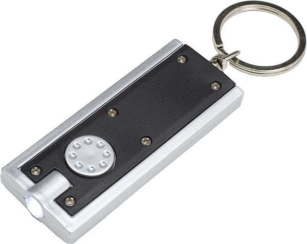 Keyring torch rectangle - black (KEY27B)
