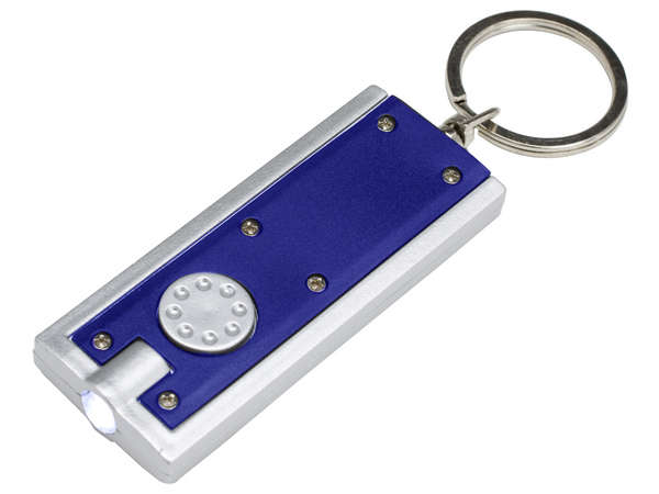 Keyring torch rectangle - blue (KEY27E)
