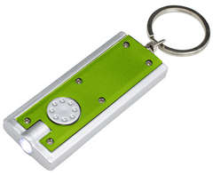 Keyring torch rectangle - green (KEY27I)