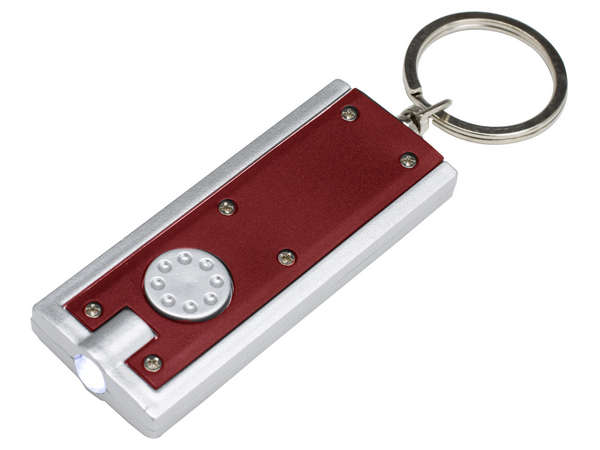 Keyring torch rectangle - red (KEY27R)