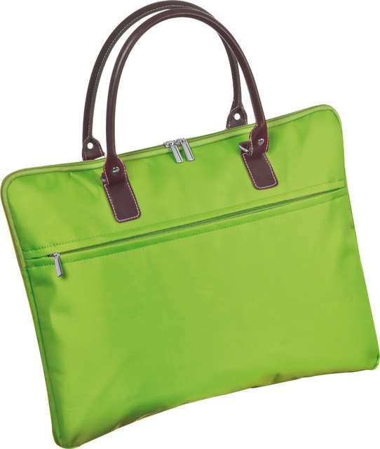 Nylon laptop bag - lime (28433)