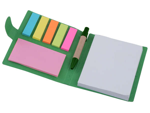 Sticky Memo Mini Notepad & Pen - green (ST317I)