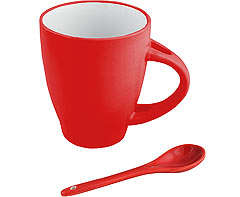 Whirl Mug & Spoon - red (P953R)