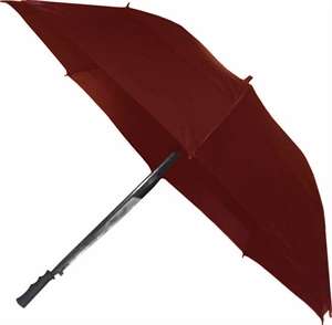 Windproof auto-open umbrella - burgundy