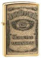 Zippo Lighter: Jack Daniels label, brass