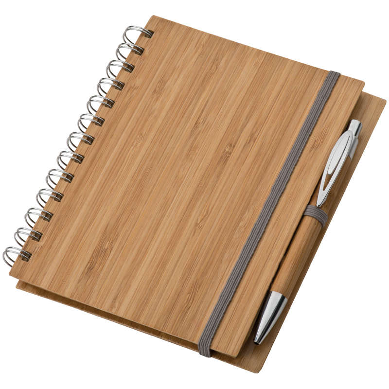 Bamboo eco-friendly note pad with pen (28909)