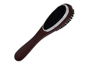 Wood handle clothes brush