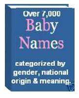7000 Baby Names eBook *NO POSTAGE*