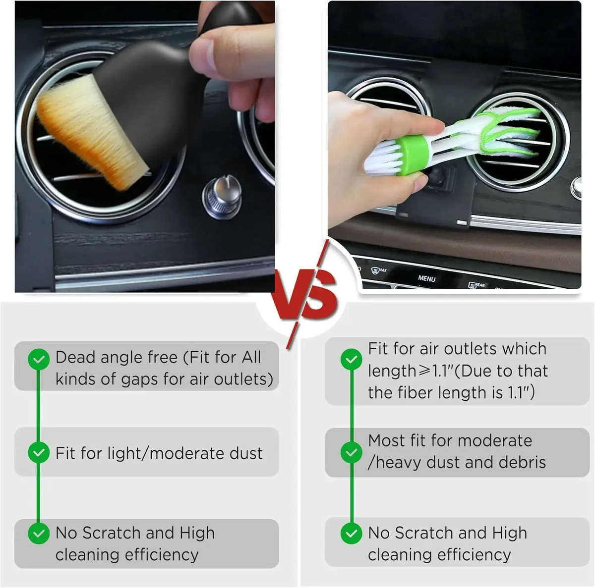 Audi & VW Detailing Brush Set  6-Piece Interior & Exterior Kit