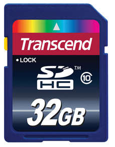 Transcend 32GB SD Card - SDHC, Class 10 - Transcend