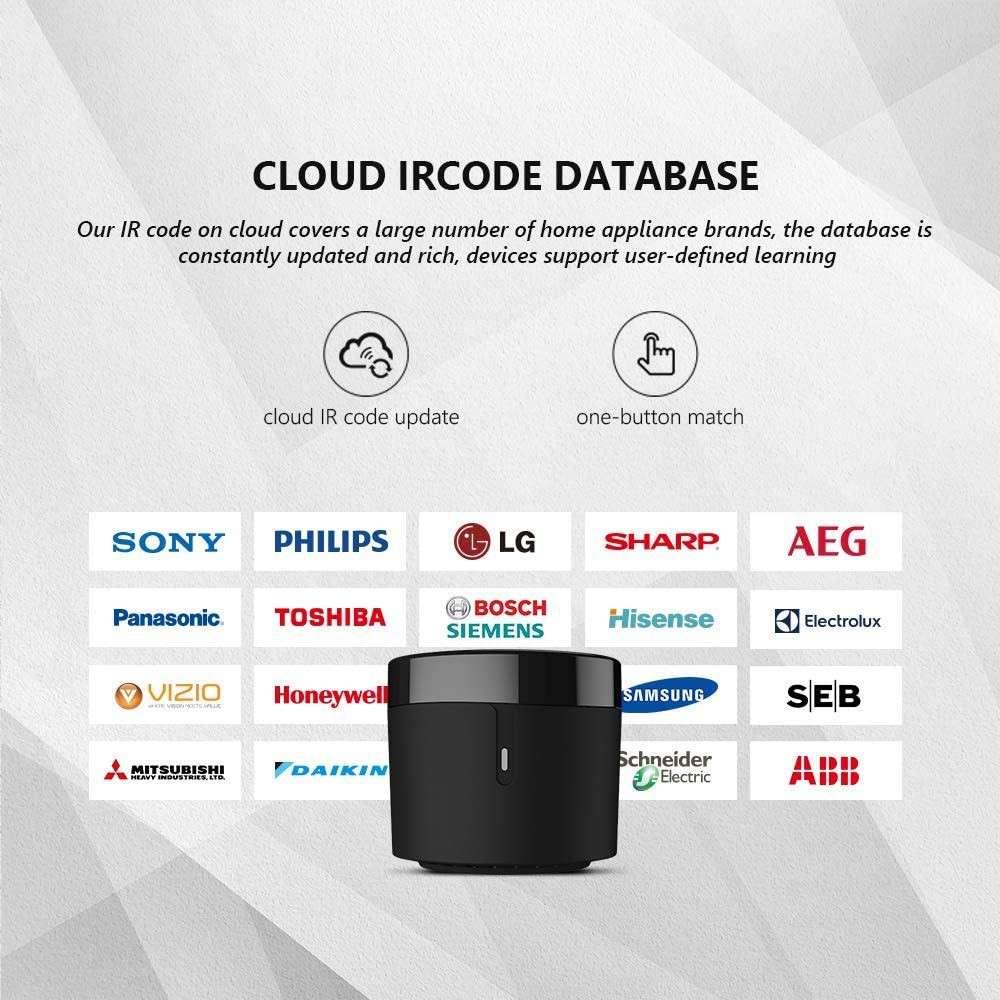 Broadlink RM4 Mini Universal IR Audio Video Remote Control - Smart Home Wi-Fi Remote Hub Compatib...