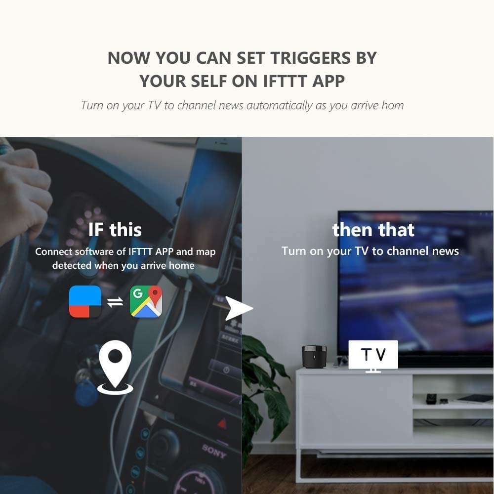 Broadlink RM4 Mini Universal IR Audio Video Remote Control - Smart Home Wi-Fi Remote Hub Compatib...