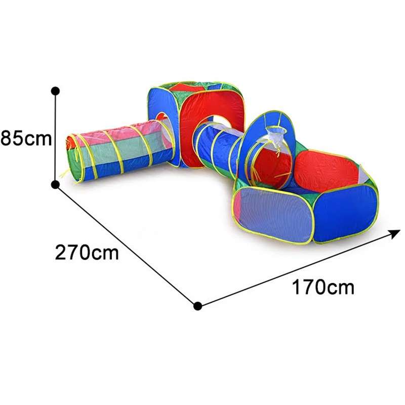 Kids Indoor and Outdoor Multi-colour Play Tunnel Tunnel 1