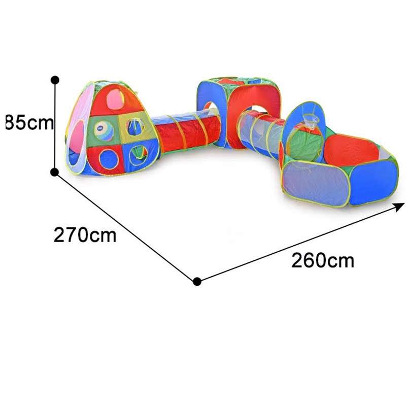 Kids Indoor and Outdoor Multi-colour Play Tunnel Tunnel 1