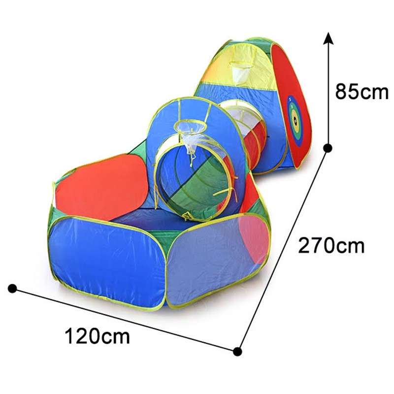 Kids Indoor and Outdoor Multi-colour Play Tunnel Tunnel 1