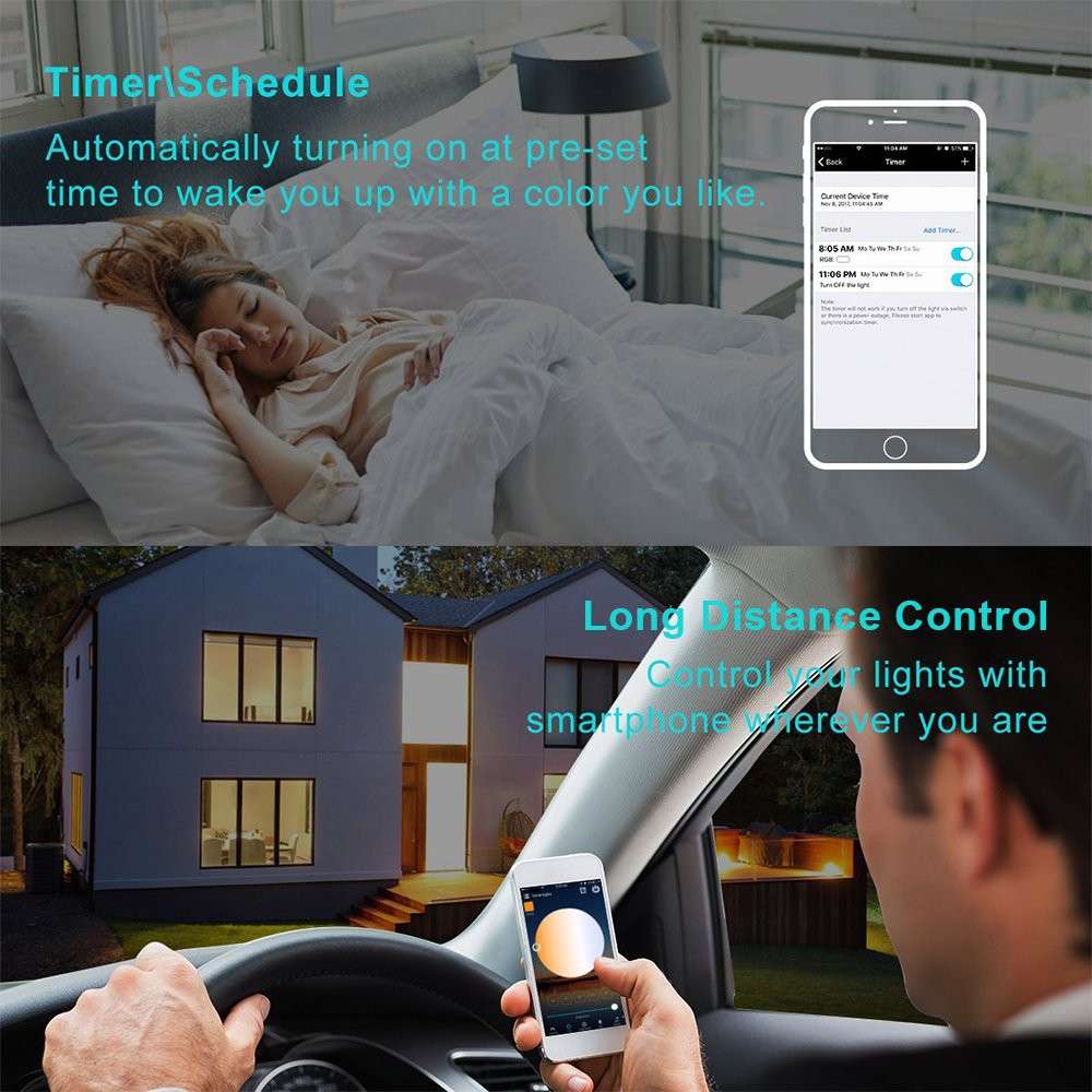 Mini RGBW Wifi LED Controller and Remote - Works with Alexa and Google Home