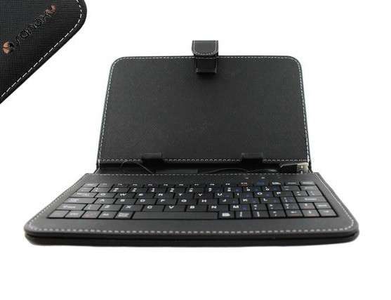 Universal 7'' Folio-Type Case W/BT Keyboard - Black