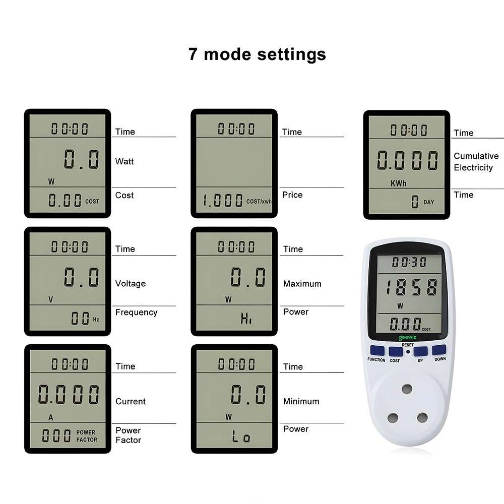 Digital Watt Meter (Kill A Watt) - Measure your electricity usage