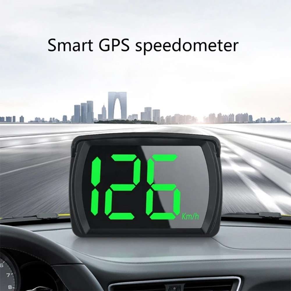 Digital Speedometer Display (GPS) - Black / Green Font