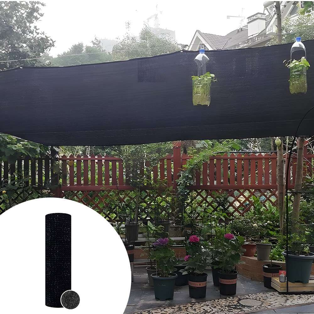 Black Shade Net (80% Sun Blockage) - Greenhouse Shade Solution / 2m (W) x 50m (L) roll