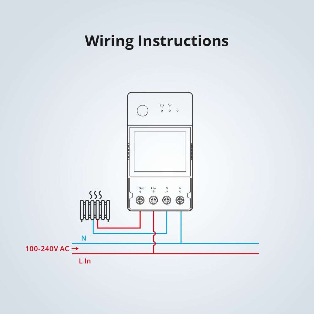 SONOFF POW R316D Elite - 16A Smart Power Meter Switch WIFI with Power Consumption Measurement (Co...