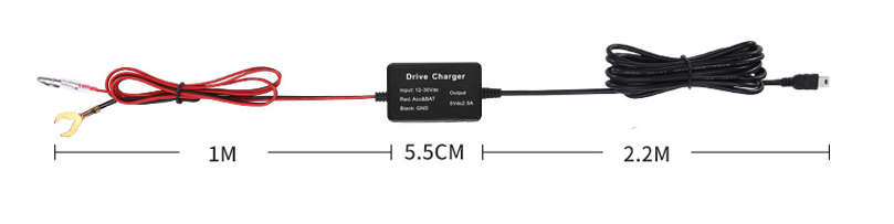 Dashboard Dashcam Camera Hardwire Kit - MICRO USB