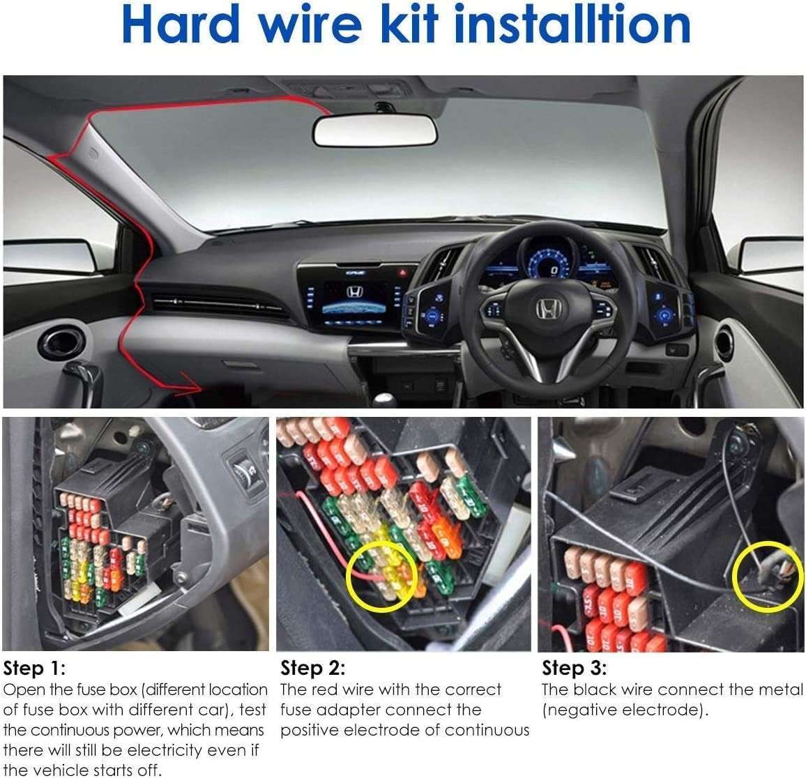 Dashboard Dashcam Camera Hardwire Kit - USB TYPE C