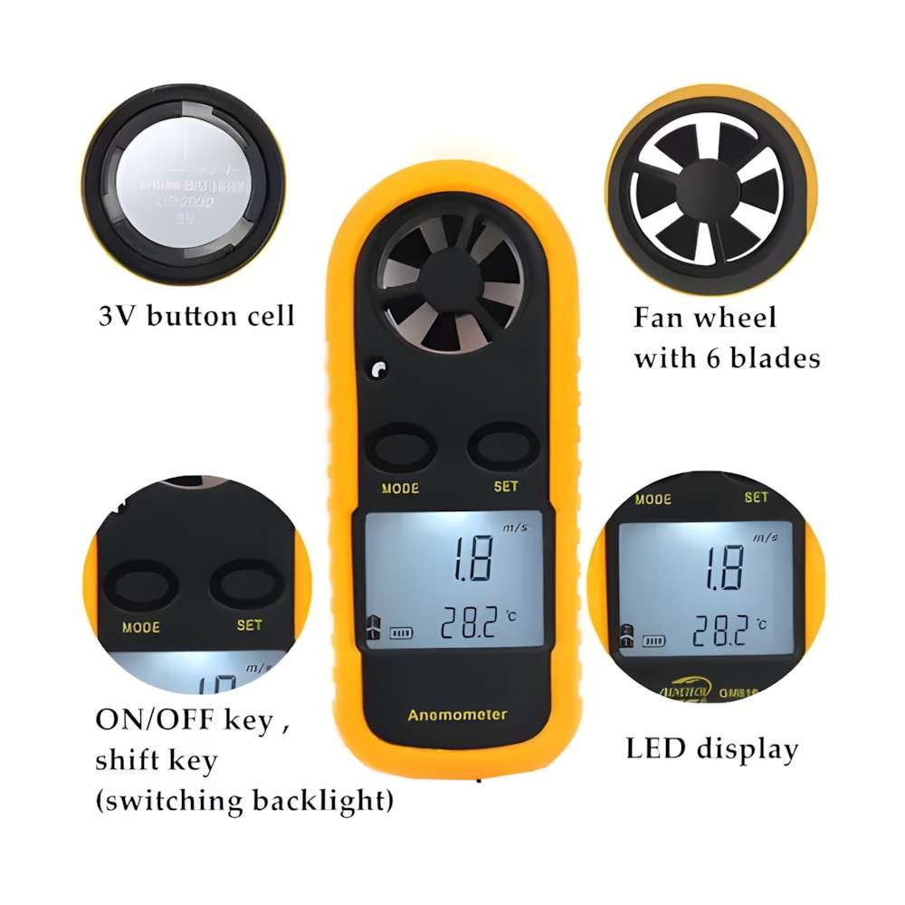 Digital Anemometer (Wind Meter) - Measure Wind Speed Accurately