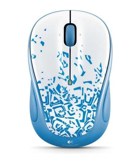 Logitech Wireless Mouse M325 Quirky White-light blue-910-004173 - Logitech