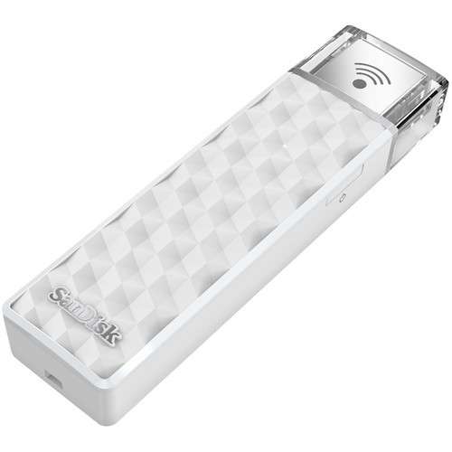 SanDisk SDWS4-200G-G46 Connect Wireless(WiFi) Stick USB Flash Drive 200GB (SDWS4-200G-G46)-White - S