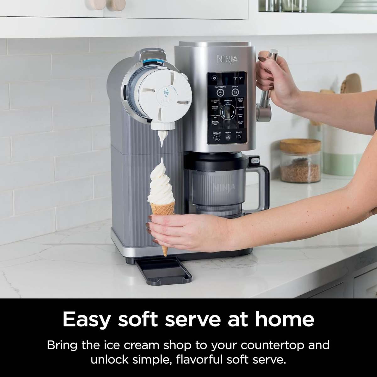 Ninja Swirl Ice Cream & Soft Serve Maker | 13-in-1 | Low-Calorie & Custom Treats | Includes 2 Pints