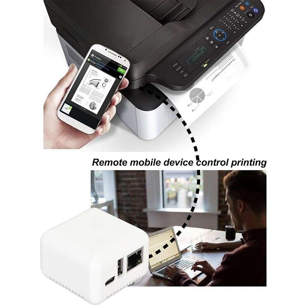 NP330NB Network Printer Server for Computer & Phone (Bluetooth)