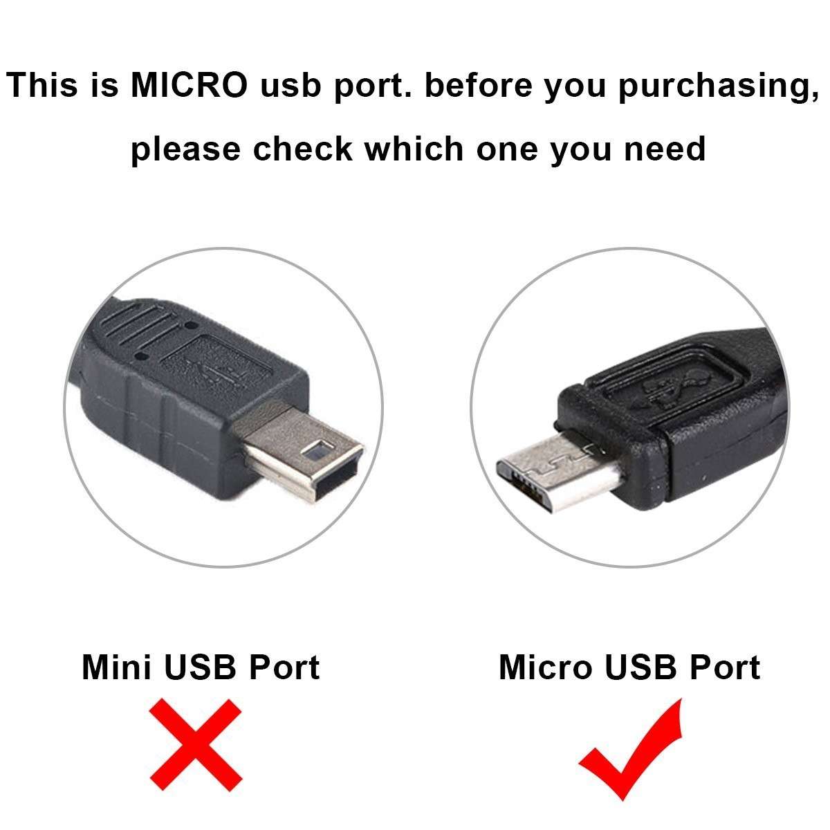 Dashboard Dashcam Camera Hardwire Kit - MICRO USB
