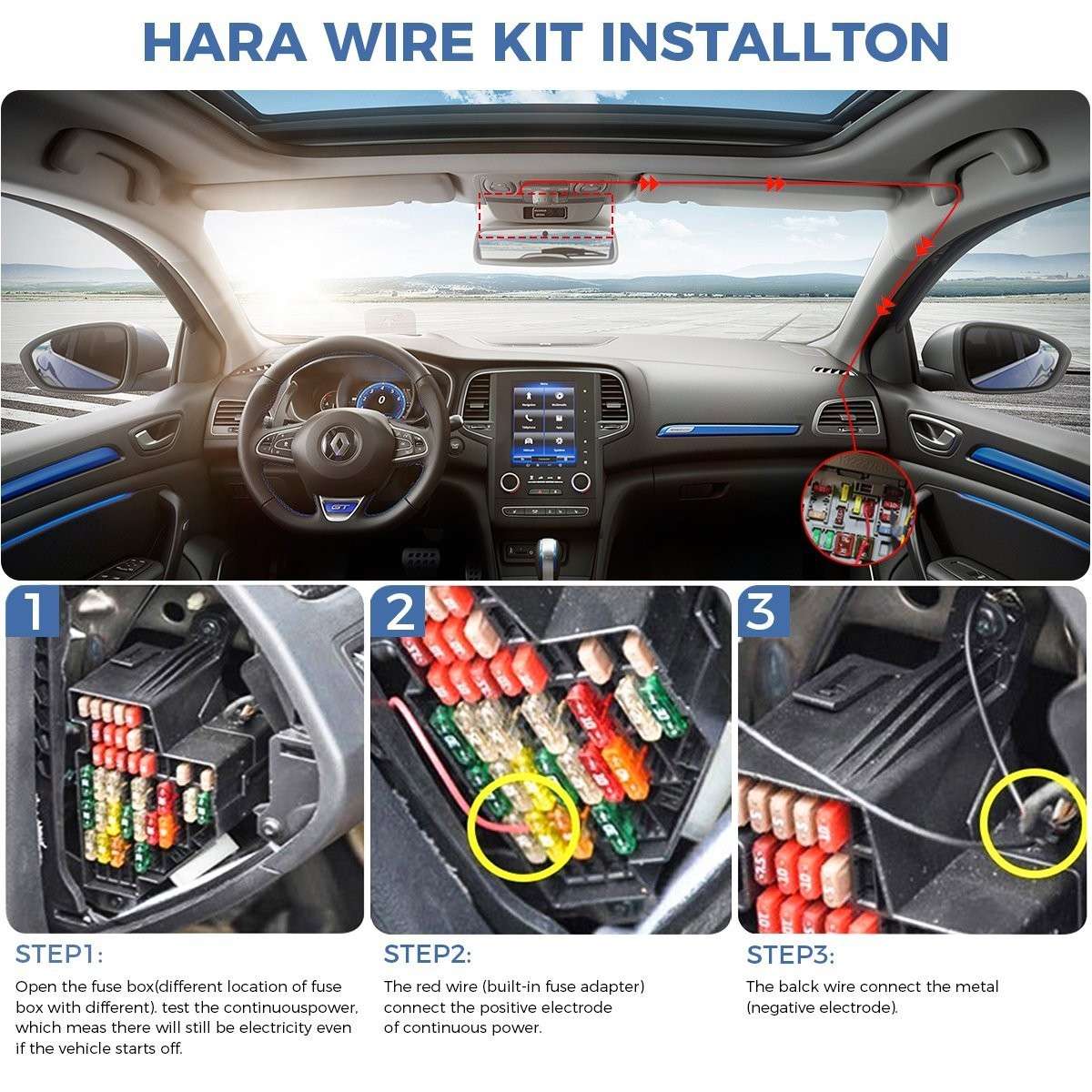 Dashboard Dashcam Camera Hardwire Kit - MICRO USB