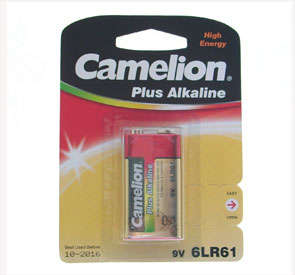BATTERY 9V ALKALINE CAMELION B  6LR61-BP1