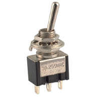 SWITCH TOGGLE  5A 120V MINI SPDT P/MOUNT SOL  B069B