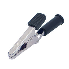 CROCODILE CLIP BLK 64MM W/SCR - CROC CLIP
