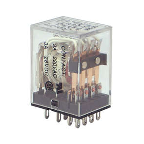 RELAY 4PDT 3A 12V RECT 14PLU  JQX-13F-4C-3A-12V