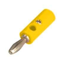 PLUG BANANA 4mm YEL RND SCR-TY  K296102-Y SIDE STACK