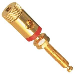 SOCKET BANANA 4MM RD GOLD PL.  K29668-RD GOLD PLATE
