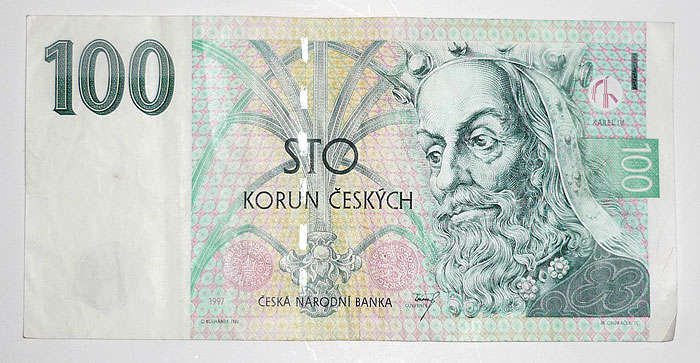 100 CZK KORUN BANK NOTE - The Czech Republic Currency - Koruna Koruny - FREE SHIPPING