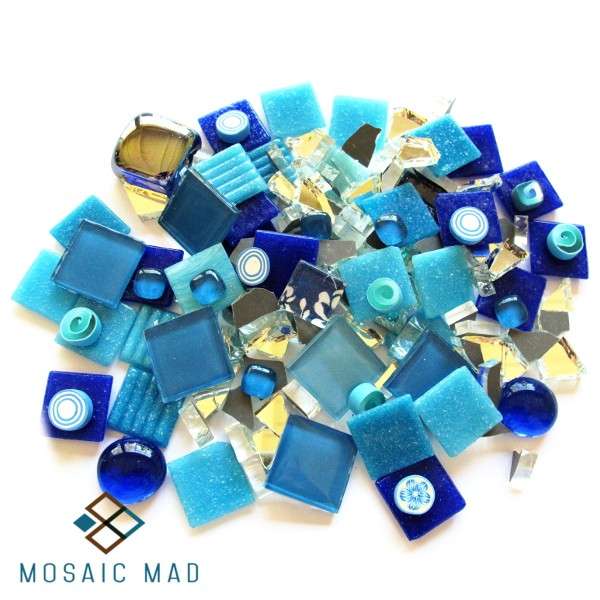Mixed Media Tile Pack- Blue Mix 250g