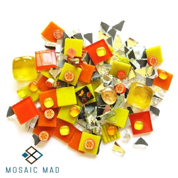 Mixed Media Tile Pack- YELLOW/ORANGE Mix 250g