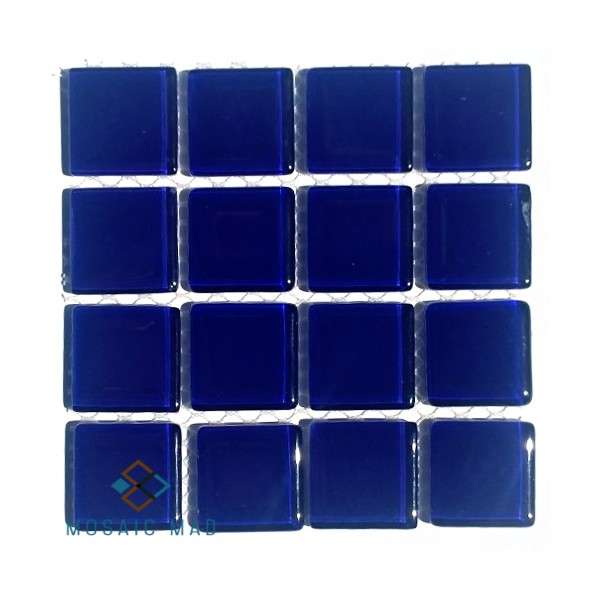 Crystal Glass Mosaic Tiles 23mm x 23mm- NAVY BLUE