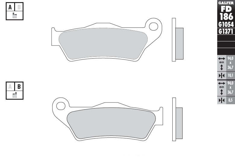 Galfer - BMW R1200 GS & Adventure (04-12) - Sintered Rear Brake Pads