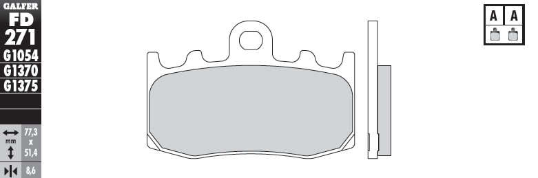 Galfer - BMW R1200 GS & Adventure (04-12) - Sintered Front Brake Pads