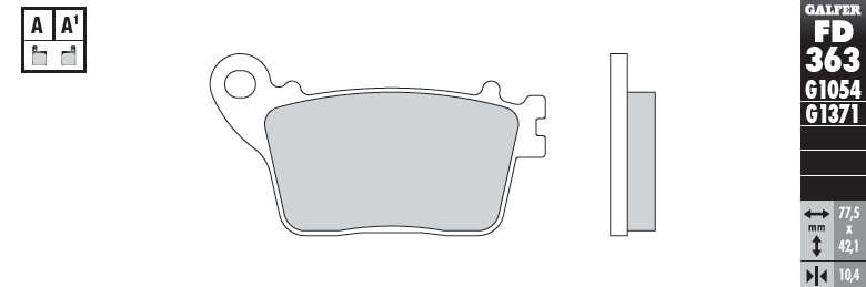 Galfer - Suzuki GSX-R600 & GSX-R750 (11-16) - Sintered Rear Brake Pads